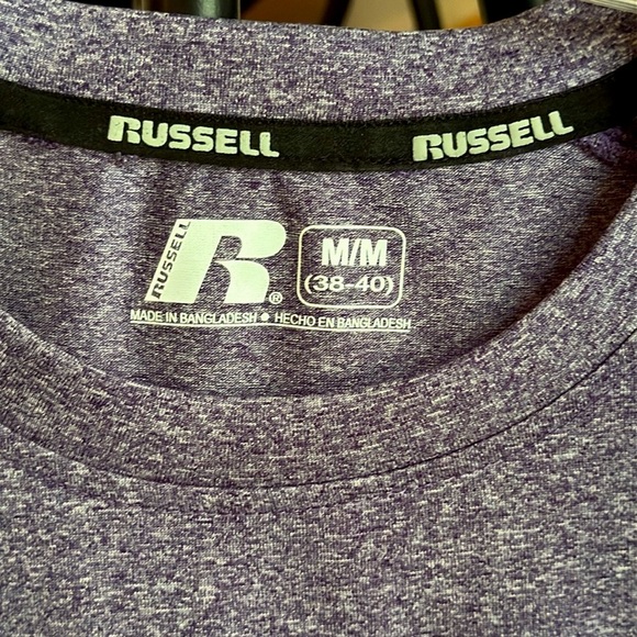 RUSSELL ATHLETIC TCU Horned Frogs Men’s Heathered Purple Dri-Fit Shirt, Medium - Picture 8 of 9